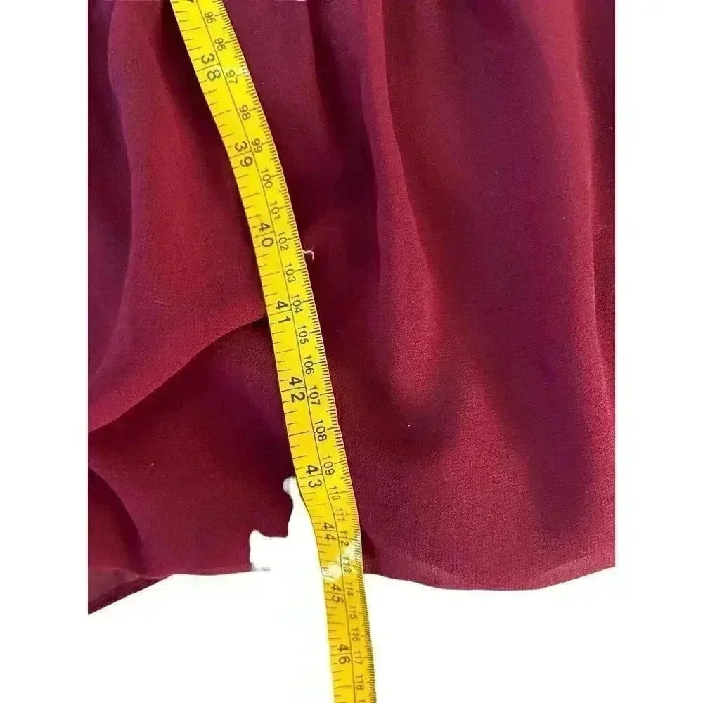 Misa Los Angeles Dress Maroon Tereza Dress Boho Peasant Oversized Dress Size XS - Picture 9 of 16